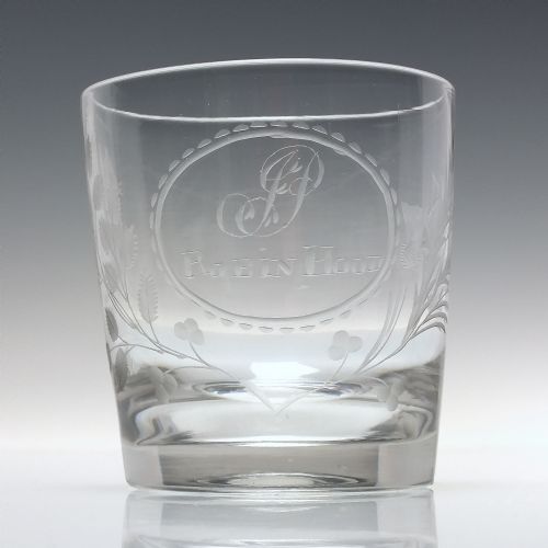 19TH CENTURY UNION ENGRAVED WHISKY GLASS TUMBLER C1860 - ADDITIONAL PHOTO 1