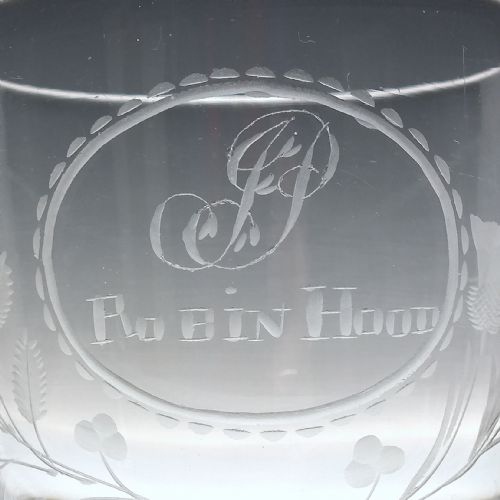 19TH CENTURY UNION ENGRAVED WHISKY GLASS TUMBLER C1860 - ADDITIONAL PHOTO 2