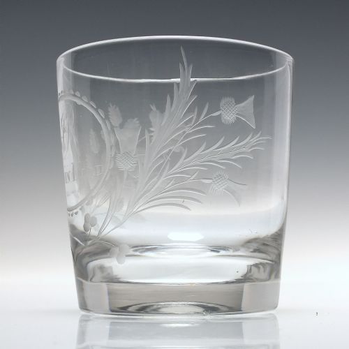 19TH CENTURY UNION ENGRAVED WHISKY GLASS TUMBLER C1860 - ADDITIONAL PHOTO 3