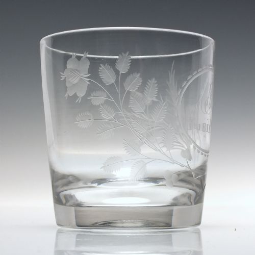 19TH CENTURY UNION ENGRAVED WHISKY GLASS TUMBLER C1860 - ADDITIONAL PHOTO 4