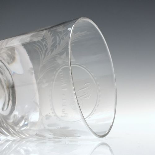 19TH CENTURY UNION ENGRAVED WHISKY GLASS TUMBLER C1860 - ADDITIONAL PHOTO 5