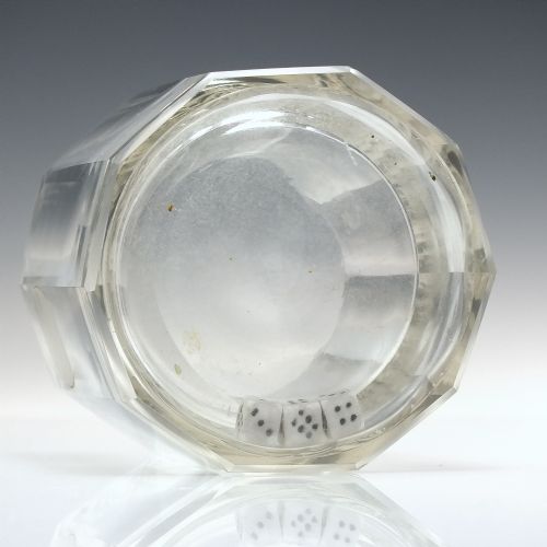 19TH CENTURY NO EXCISE GAMBLING DICE WHISKY GLASS TUMBLER C1850 - ADDITIONAL PHOTO 5