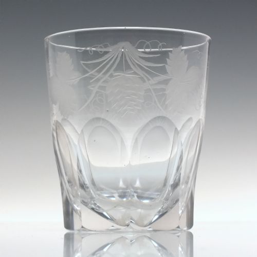 19TH CENTURY ENGRAVED 'LAST DROP' WHISKY TUMBLER C1870 - ADDITIONAL PHOTO 1