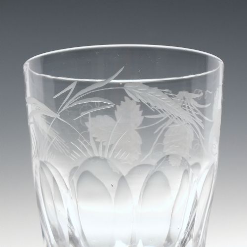 19TH CENTURY ENGRAVED 'LAST DROP' WHISKY TUMBLER C1870 - ADDITIONAL PHOTO 4