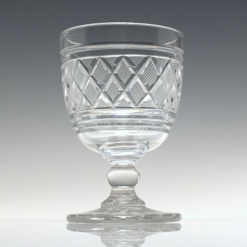 LARGE 19TH CENTURY ANGLO IRISH GLASS RUMMER C1810 - ADDITIONAL PHOTO 1