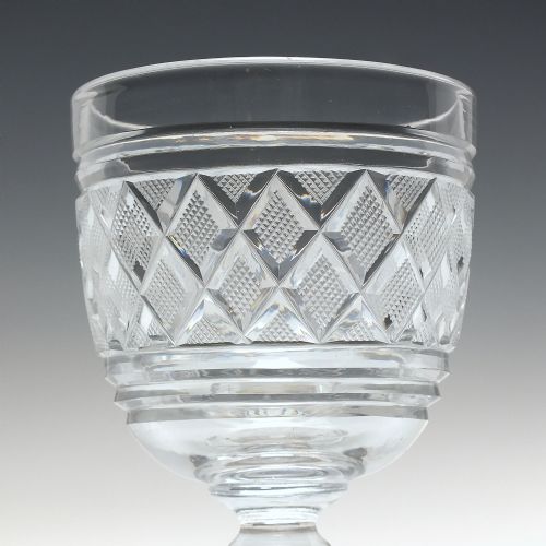 LARGE 19TH CENTURY ANGLO IRISH GLASS RUMMER C1810 - ADDITIONAL PHOTO 3