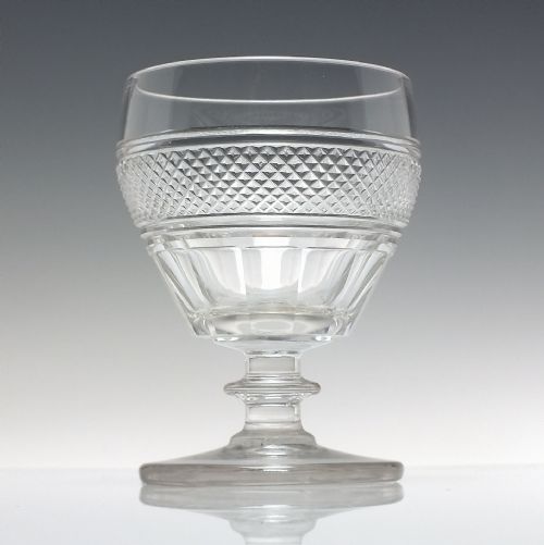 LARGE 19TH CENTURY ANGLO IRISH GLASS RUMMER C1810 - ADDITIONAL PHOTO 1