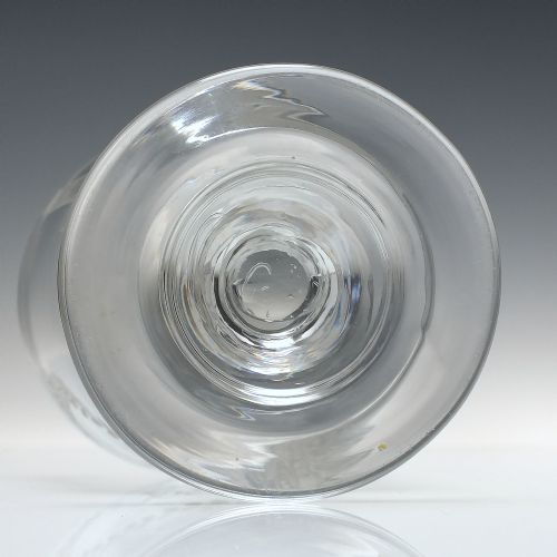 LARGE ANTIQUE 19TH CENTURY MASONIC ENGRAVED GLASS RUMMER C1820 - ADDITIONAL PHOTO 4