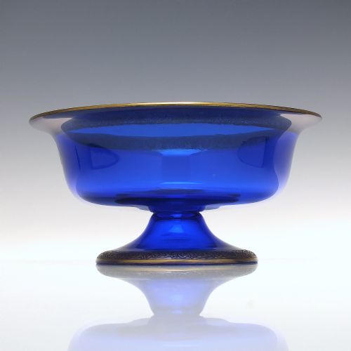 ART NOUVEAU MOSER SIGNED FOOT GLASS BOWL C19181922 - ADDITIONAL PHOTO 1