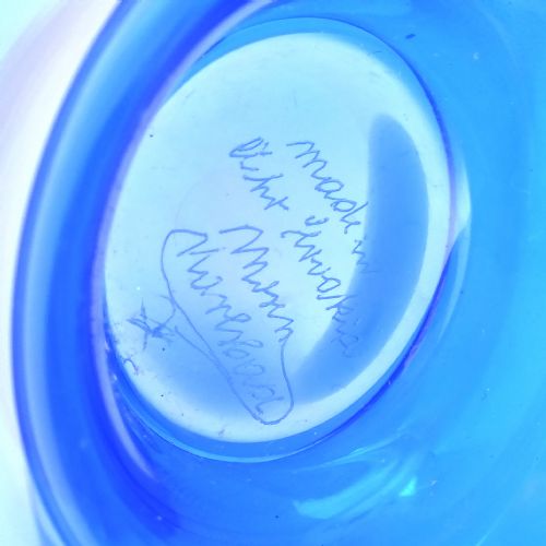 ART NOUVEAU MOSER SIGNED FOOT GLASS BOWL C19181922 - ADDITIONAL PHOTO 4