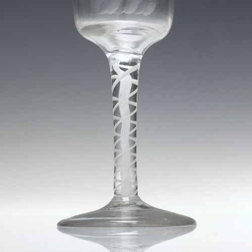 RARE SCOTTISH FIDELITER OPAQUE TWIST WINE GLASS C1760 - ADDITIONAL PHOTO 2