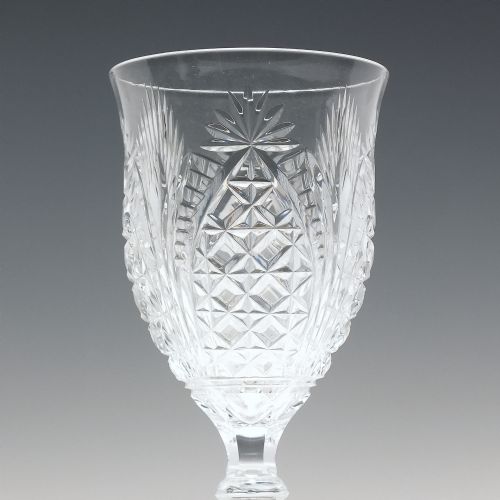 SIX ANTIQUE STEVENS WILLIAMS CUT WINE GLASS C1900 - ADDITIONAL PHOTO 3
