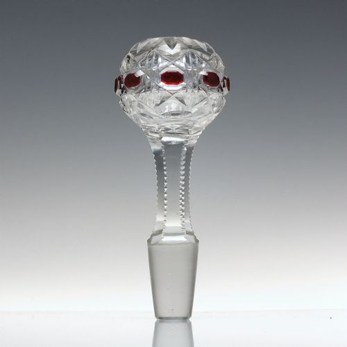 TALL 19TH CENTURY VICTORIAN GLASS CLARET JUG BY THOMAS WEBB C1870 - ADDITIONAL PHOTO 6