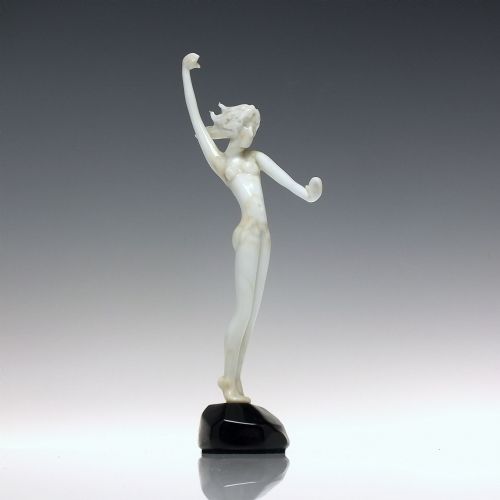 ART DECO ISTVAN KOMAROMY GLASS DANCER C1935 - ADDITIONAL PHOTO 1