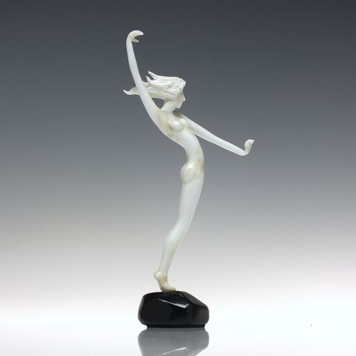 ART DECO ISTVAN KOMAROMY GLASS DANCER C1935 - ADDITIONAL PHOTO 2