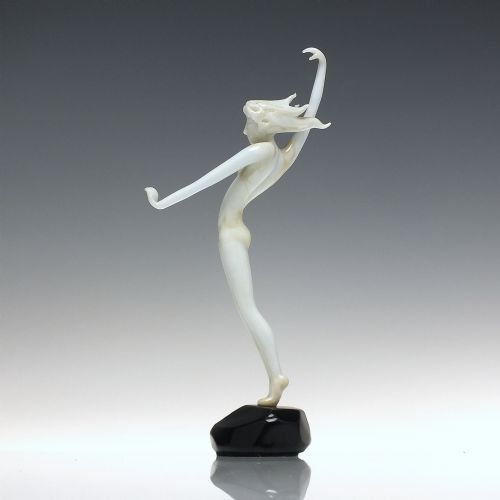 ART DECO ISTVAN KOMAROMY GLASS DANCER C1935 - ADDITIONAL PHOTO 3