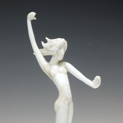 ART DECO ISTVAN KOMAROMY GLASS DANCER C1935 - ADDITIONAL PHOTO 5