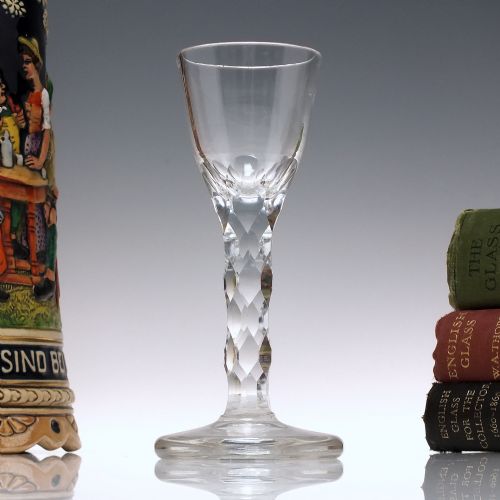 georgian wine glass with firing foot c1790 - CATEGORY: ANTIQUE GLASS - DATED 1800