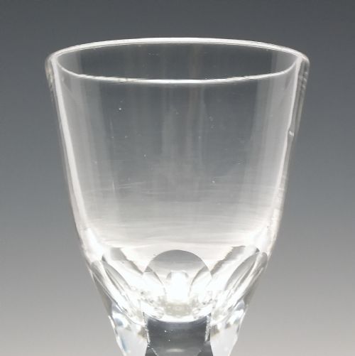 GEORGIAN WINE GLASS WITH FIRING FOOT C1790 - ADDITIONAL PHOTO 3