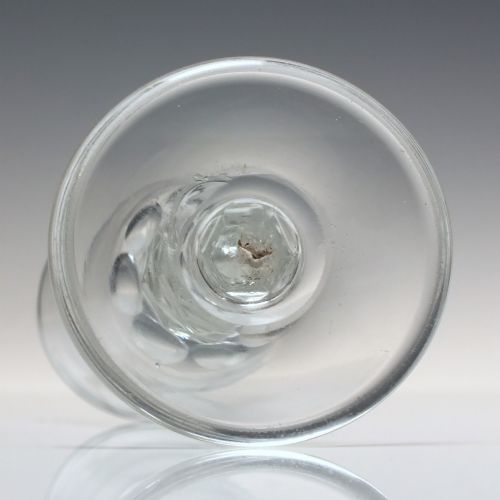 GEORGIAN WINE GLASS WITH FIRING FOOT C1790 - ADDITIONAL PHOTO 5