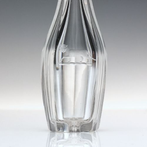 GEORGIAN ENGRAVED GLASS TODDY LIFTER C1820 - ADDITIONAL PHOTO 2