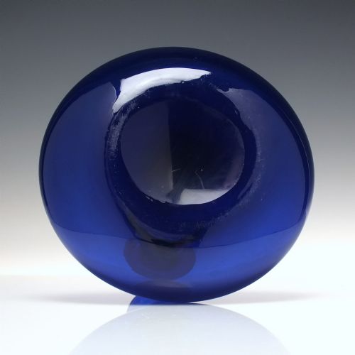 PAIR BRISTOL BLUE GLASS MELL DECANTERS C1830 - ADDITIONAL PHOTO 2