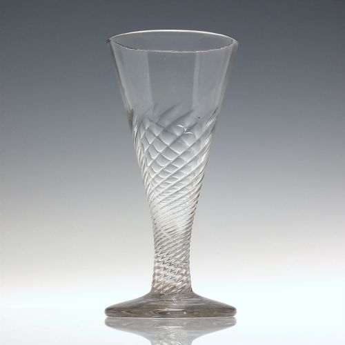 18TH CENTURY GEORGIAN WRYTHEN ALE GLASS C1770 - ADDITIONAL PHOTO 1