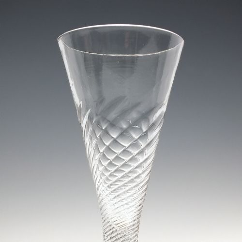 18TH CENTURY GEORGIAN WRYTHEN ALE GLASS C1770 - ADDITIONAL PHOTO 2