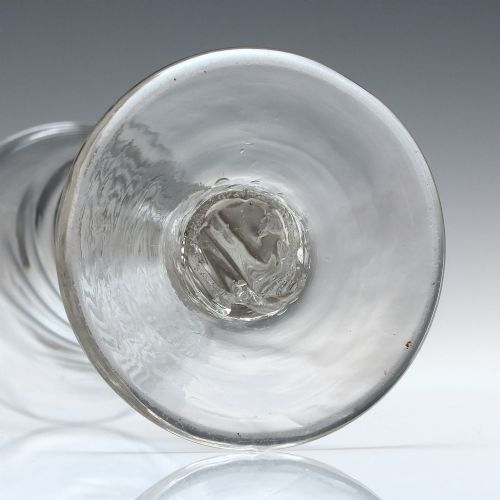 18TH CENTURY GEORGIAN WRYTHEN ALE GLASS C1770 - ADDITIONAL PHOTO 4