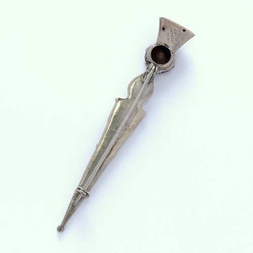 ANTIQUE SCOTTISH CELTIC SILVER THISTLE DIRK GEMSTONE BROOCH C1920 - ADDITIONAL PHOTO 1