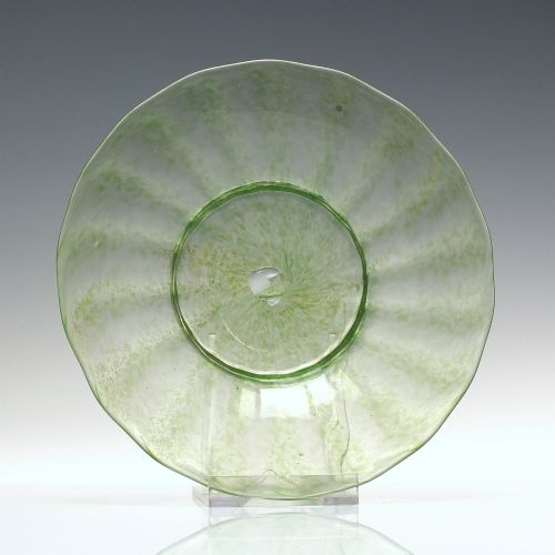 SIX ANTIQUE ITALIAN SALVIATI GREEN GLASS SUNDAE BOWLS WITH MATCHING SAUCERS C1900 - ADDITIONAL PHOTO 7