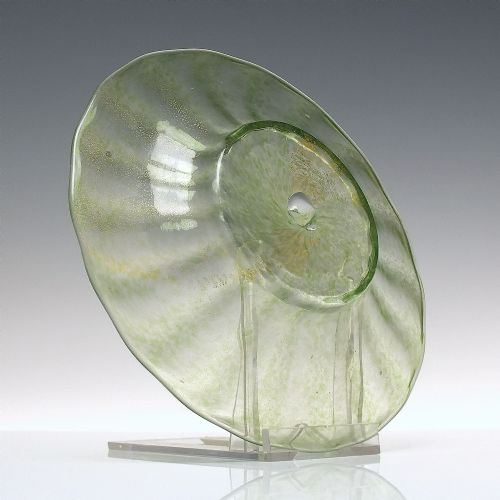 SIX ANTIQUE ITALIAN SALVIATI GREEN GLASS SUNDAE BOWLS WITH MATCHING SAUCERS C1900 - ADDITIONAL PHOTO 8