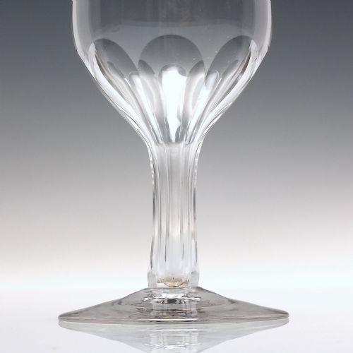 PAIR ANTIQUE ENGRAVED HOLLOW STEM CHAMPAGNE GLASSES C1880 - ADDITIONAL PHOTO 1