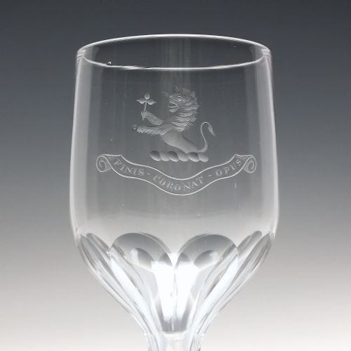 PAIR ANTIQUE ENGRAVED HOLLOW STEM CHAMPAGNE GLASSES C1880 - ADDITIONAL PHOTO 3