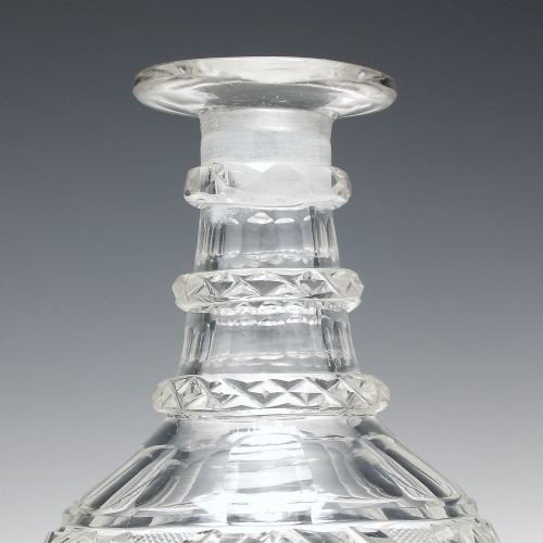 PAIR GEORGIAN SCOTTISH JOHN FORD GLASS DECANTERS C1825 - ADDITIONAL PHOTO 2