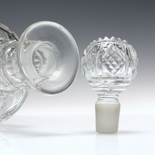 PAIR GEORGIAN SCOTTISH JOHN FORD GLASS DECANTERS C1825 - ADDITIONAL PHOTO 3