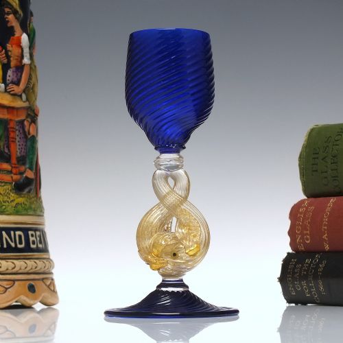 venetian salviati dolphin glass c1900 - CATEGORY: ANTIQUE GLASS - DATED 1900