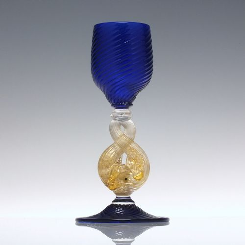 VENETIAN SALVIATI DOLPHIN GLASS C1900 - ADDITIONAL PHOTO 1
