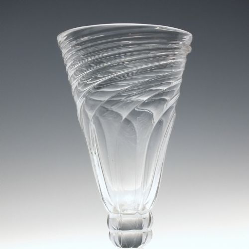 GEORGIAN WRYTHEN MOULDED ALE GLASS C1760 - ADDITIONAL PHOTO 2