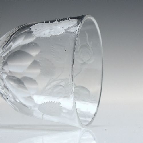18TH CENTURY JACOBITE FACET CUT WINE GLASS C1780 - ADDITIONAL PHOTO 7