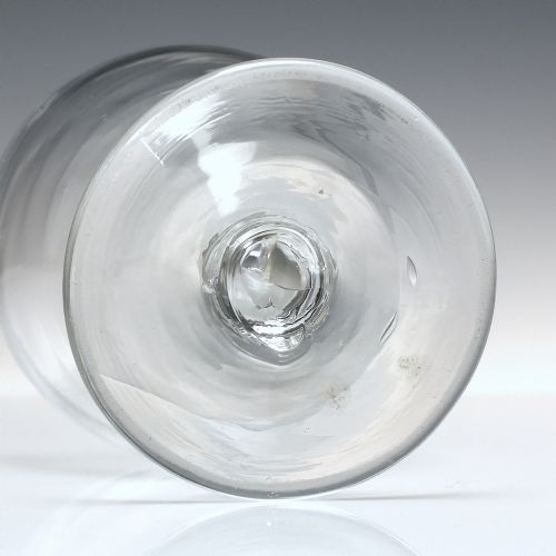 GEORGIAN ENGRAVED GLASS RUMMER WITH OVOID BOWL C1780 - ADDITIONAL PHOTO 4