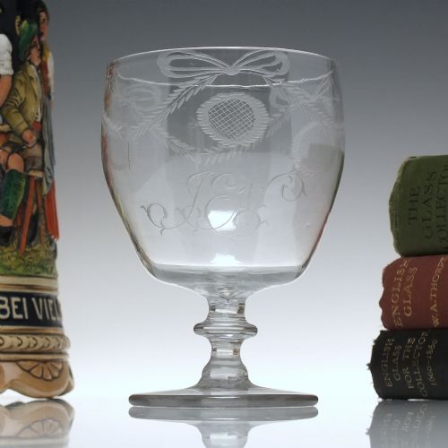 18th century engraved glass rummer c1780 - CATEGORY: ANTIQUE GLASS - DATED 1750