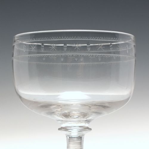 GEORGIAN ENGRAVED GLASS RUMMER C1800 - ADDITIONAL PHOTO 2