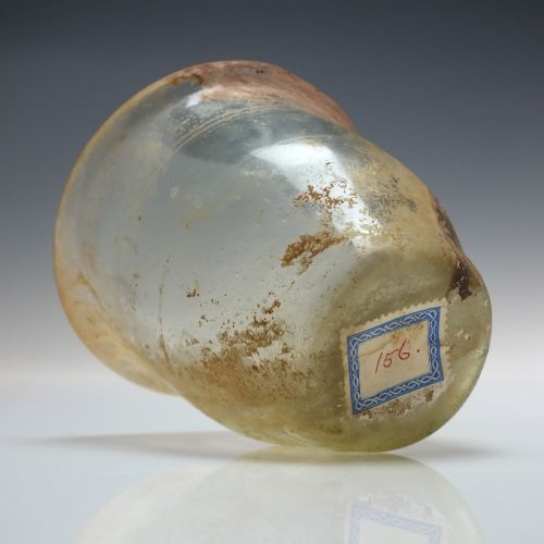ROMAN GLASS BEAKER WITH WHEEL CUT BANDS 1ST 2ND CENTURY CE - ADDITIONAL PHOTO 6