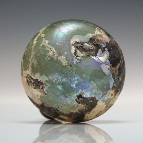IRIDESCENT ROMAN GLASS BOTTLE 3RD 4TH CENTURY CE - ADDITIONAL PHOTO 7