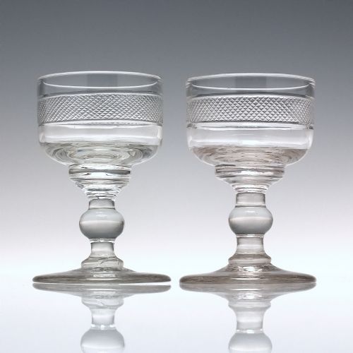 PAIR 19TH CENTURY ANGLO IRISH PORT WINE GLASS C1810 - ADDITIONAL PHOTO 1
