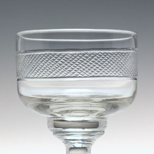 PAIR 19TH CENTURY ANGLO IRISH PORT WINE GLASS C1810 - ADDITIONAL PHOTO 3