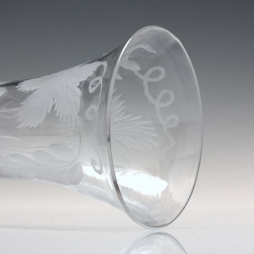 GEORGIAN ENGRAVED PLAIN STEM ALE GLASS C1740 - ADDITIONAL PHOTO 7
