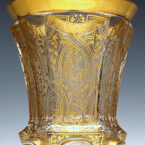 19TH CENTURY GILDED GLASS RUMMER C1850 - ADDITIONAL PHOTO 2