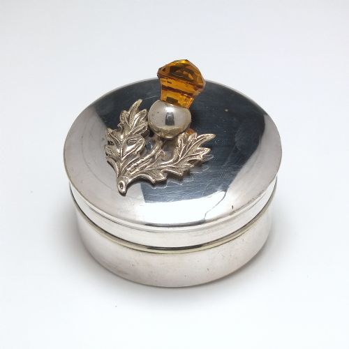victorian scottish epns trinket or jewellery box c1880 - CATEGORY: ANTIQUE SILVER - DATED 1880